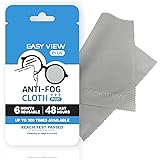 EASY VIEW+ Anti-Fog Microfiber Cloth- For Glasses Goggles Motorcycle Helmet Camera Lens