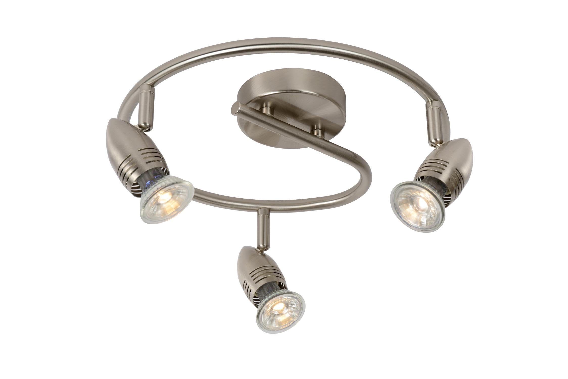 LUCIDE Caro-LED - Ceiling Spotlight - Ø 31 cm - LED - GU10-3x5W 2700K - Satin Chrome