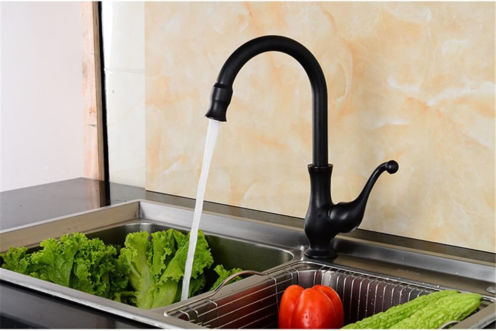 QINLEI Antique copper high-end kitchen faucet washbasin bathroom sink faucet cold and hot water mixing valve spool low lead leading water-saving environmental protection ceramics