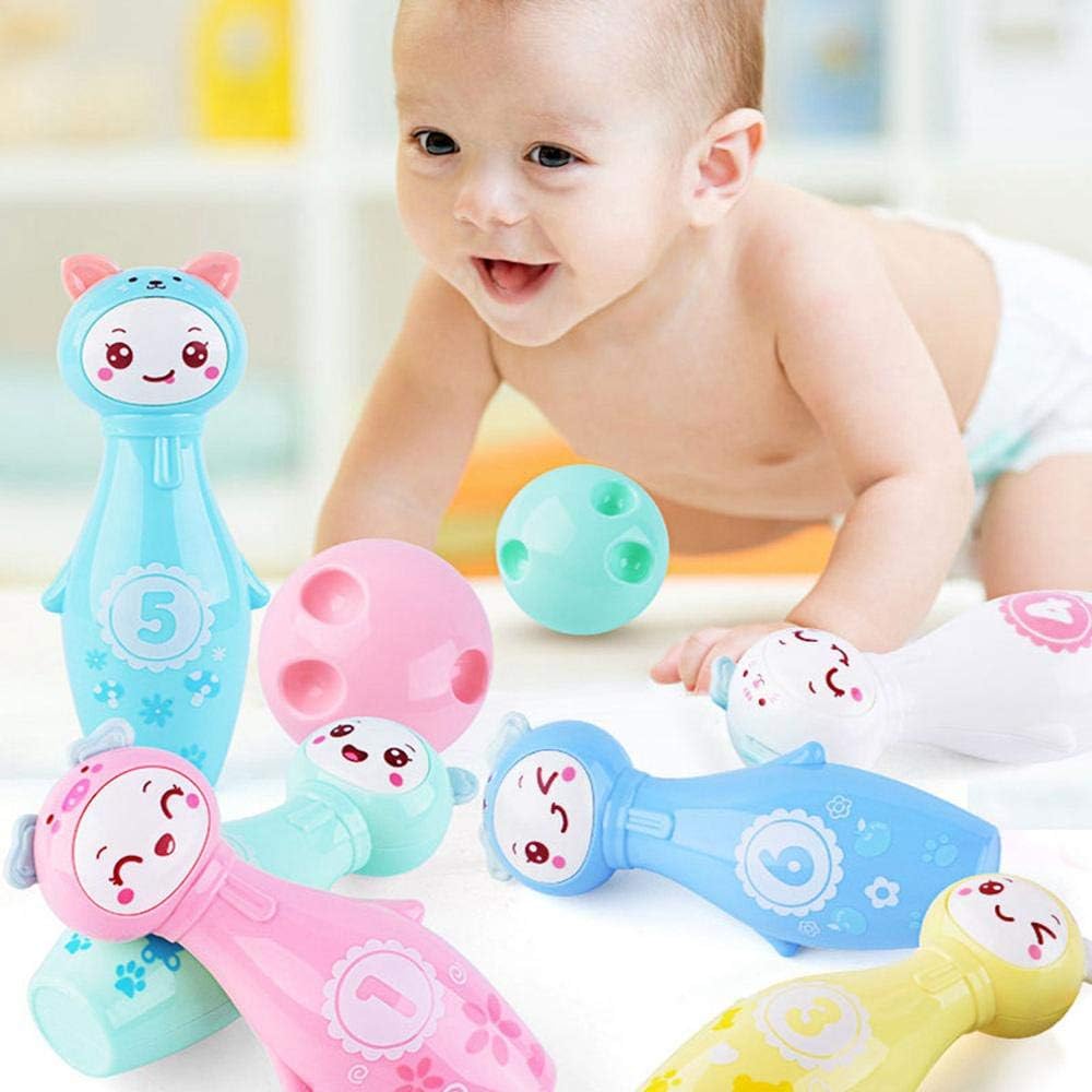 Tawcal Bowling Set Quilles De Bowling Jeux Nouveautes Bowling Bebe Jouet Hochet Bebe Jeux De Quilles Enfants Quille Bowling Jouet Dapprentissage Precoce Jeux De Plein Air Pour Enfants Cadeaux Jeux De Plein Air Et Sports Jeux Et