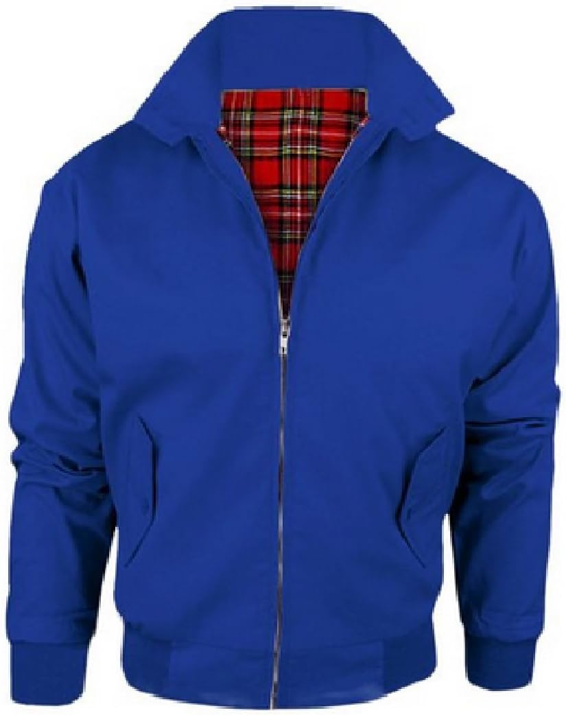 Street Fox Harrington Jacket Adults British Made Classic 1970'S Vintage Retro Mod Skin Scooter Tartan Lining