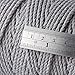 Stillness Crafts Macrame Cord 3mm Grey - Best for Macrame Plant Hangers Macrame Wall Hanging Macrame Supplies Cotton Yarn Macrame Rope