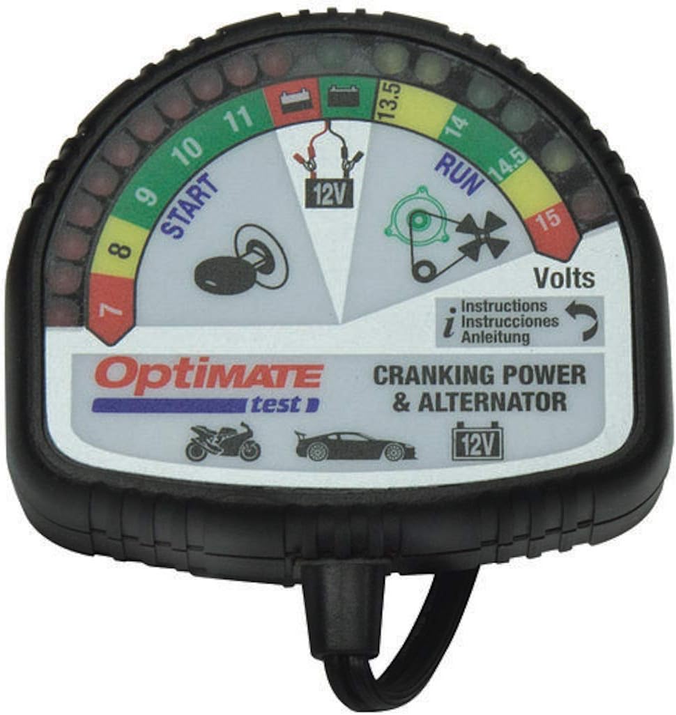 OptiMate TS120 Test Battery Alternator Tester, Black