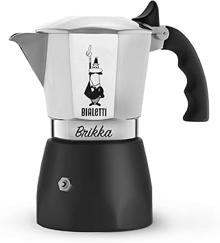 Bialetti 8006363023085 Bialetti Brikka 2 Cup Coffee Maker Metallic
