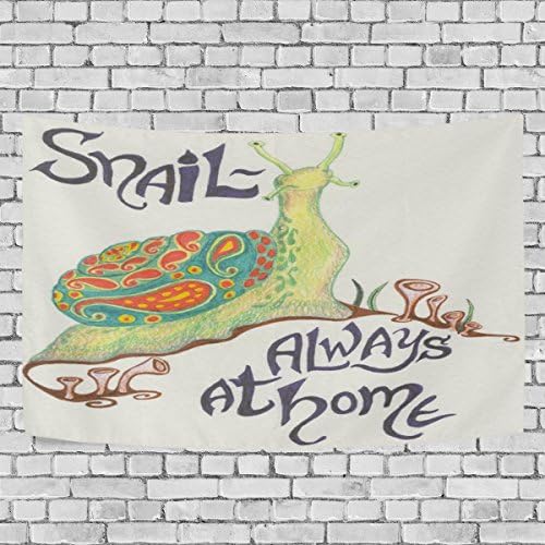 TJDY Snail Canvas Modern Art DIY Style Crosswise Wall Carpet Tapestry 80x60(in)
