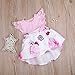 Newborn Infant Baby Girls Dress Floral Flutter Lace Sleeve Dresses Ruffle Romper Skirts Summer Clothes
