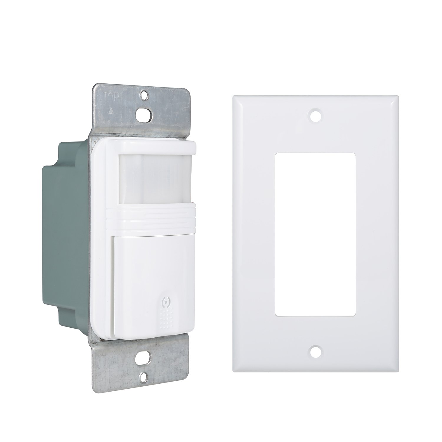 (Pack of 50) White Motion Sensor Light Switch Neutral Wire Required