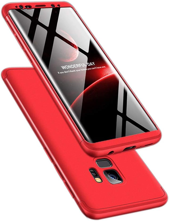 ATRAING Galaxy S9 Case, 3 in 1 Ultra-Thin PC Hard Case Cover for Samsung Galaxy S9 (Red)
