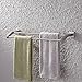 KES Towel Bar, Bathroom Shelf Double Rod 24 Inch Brushed SUS 304 Stainless Steel Wall Mount Rack Contemporary Style, A2202-2