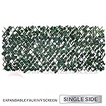 Windscreen4less Artificial Leaf Faux Ivy Expandable/Stretchable Privacy Fence Screen (Single Sided Leaves)