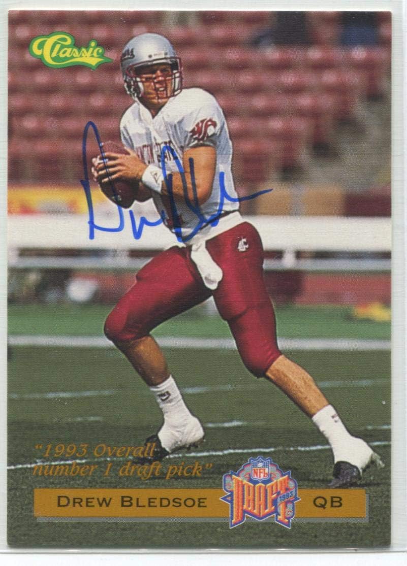 1993 Classic Drew Bledsoe Autographed Card NFL Autographed Football