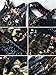 Berrygo Women's Chic Sleeveless Backless Halter Floral Print Split Maxi Dress Dark Blue,0/2