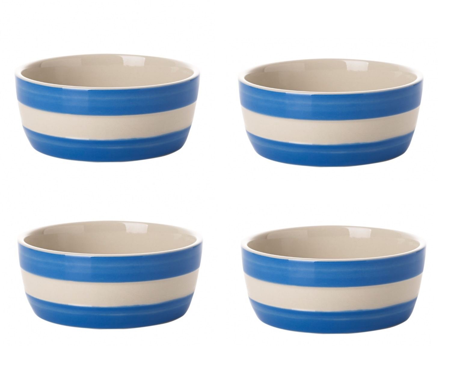 Cornishware TG Green Blue and White Stripe Set of 4 Dip Dishes Bowls Amazon.co.uk Kitchen & Home