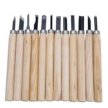 FIDELITY Art Wood Carving Tool Set of 12pcs for Professionals, Carpenters and Hobbyists