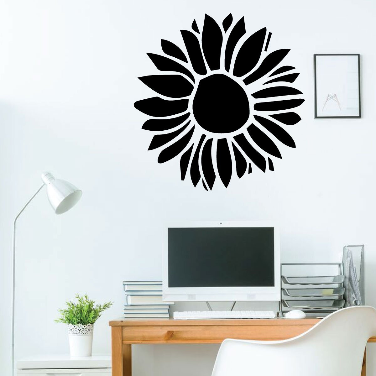 Sunflower Wall Decal Flower Vinyl Sticker for Bedroom