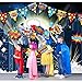 TMCCE 13 PCS Superhero Party Supplies - Cityscape Backdrop, 12 Photo Booth Props for Kids Birthday Party Decorations