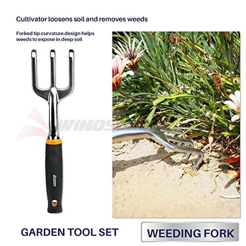 iGarden 4 Piece Garden Kit Aluminum Heads Ergonomic Handles with Heavy Duty Cast - Thumbnail 4
