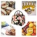 Tigeo Lunch Bags for Women, Lunch Tote Bag Lunch Box Water-resistant Thermal Lunch Bag Cooler Bag Lunch Organizer for Working Picnic Beach Sporting (Black-Flower)