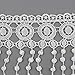 Yontree Floral Venise Lace Applique Bridal Wedding Applique White 3 yards