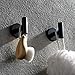 Hoooh Matte Black Towel Hook, SUS 304 Stainless Steel Coat/Robe Clothes Hook for Bath Kitchen Garage Wall Mounted (2 Pack), B100-BK-P2