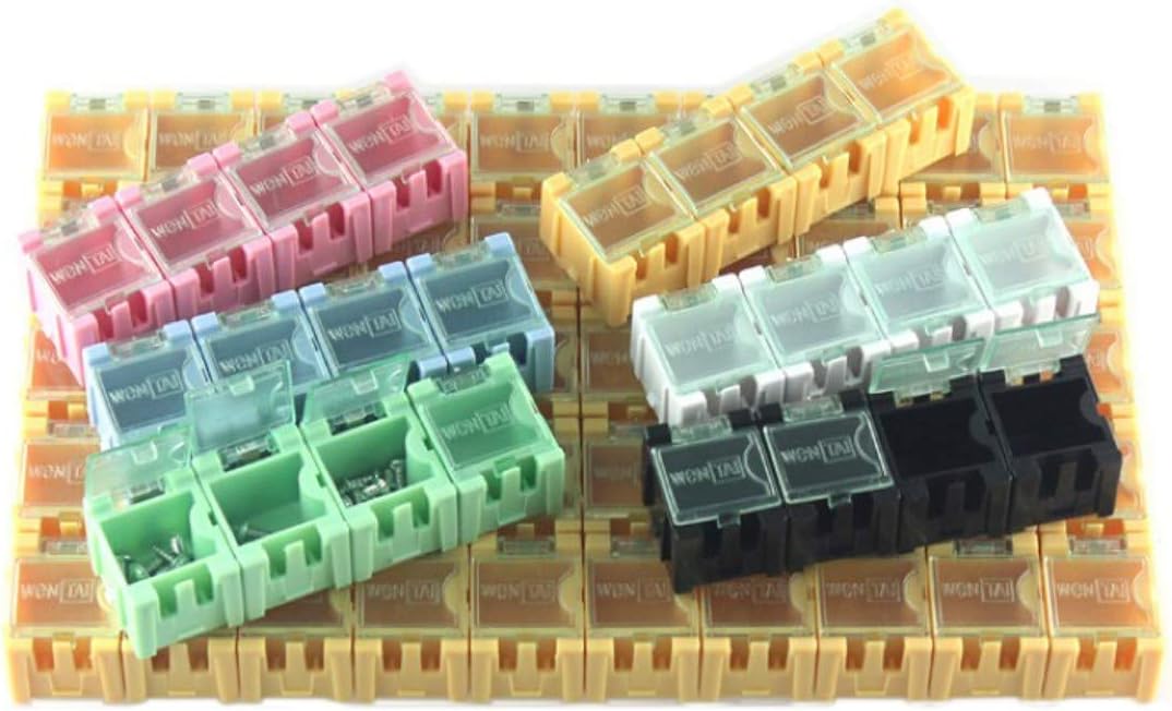 ZHONGJIUYUAN 30pc/set Parts box toolbox Electronic component box Screw chip resistor storage box Automatically Pops Up Patch Container