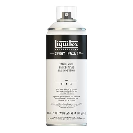 Liquitex Professional Spray Paint - Acrylfarbe, Farbspray auf Wasserbasis, lichtecht, 400 ml - Titanweiss