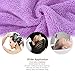 Uarter Hair Turban Towel Twist Wrap Fast Drying Absorbent Microfiber Dry Hair Cap for Bath, Spa, Makeup 23.4 9.8inch (2 Pack) Blue and Purple