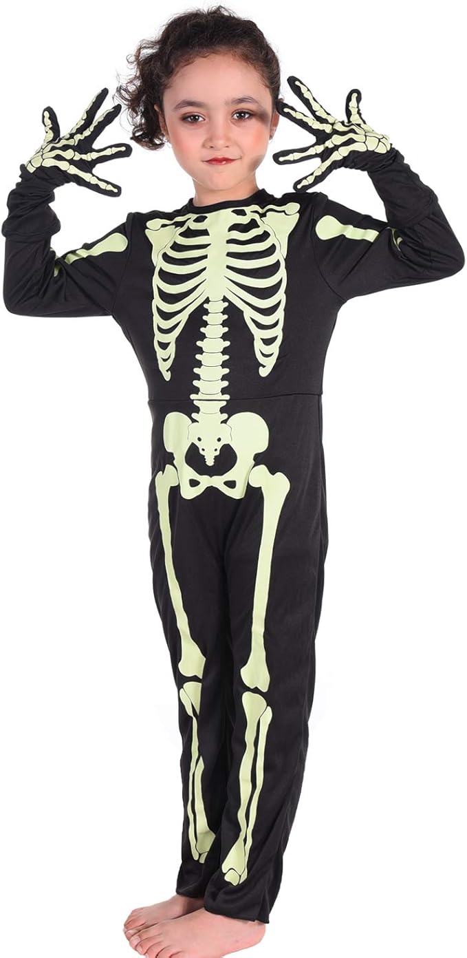 Halloween Party Jumpsuit Bodysuit Skull Skeleton Baby Dress Girl Clothes NB12M Dresses Baby