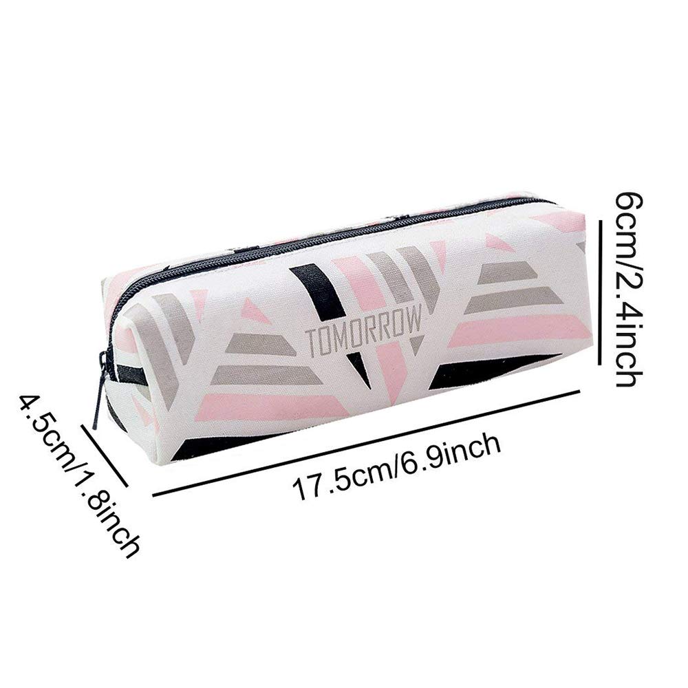 Morkia Trousses Scolaire, 2 Pièces Trousse École Papeterie Pouch,Multi-Functional Étui à Crayons Stylos, Crayons, Stylos à Gel, Marqueurs Autres Fournitures Scolaires (Noir + Blanc)