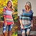 AutumnFall Women's Striped 3/4 Sleeve Top Blouse Casual T-Shirt