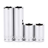 MIXPOWER 4PCS 1/4"Drive 10mm Deep&Shallow Socket, 6