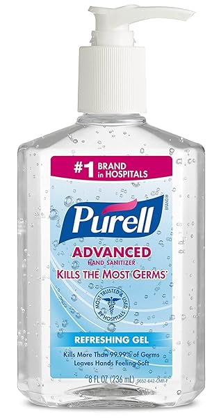 ADVANCED HAND SANITIZER GEL, ORIGINAL, 8-OZ. PUMP