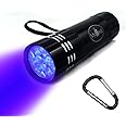 MyDeal Products VisiGHOST UV Ultraviolet 9 LED Blacklight Pocket Flashlight WITH BATTERIES for Paranormal Research on Ghosts, Spirits, Entities and More! Includes Strap and Carabiner Keychain