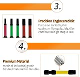 Meccion Torx Screwdriver Bit Set 10pc 50mm T10 T15 T20*2 T25*2 T27 T30*2 T40 view 4