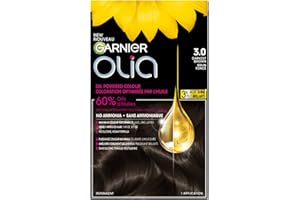 Garnier Olia Permanent Hair Dye For Women, Ammonia Free Color, Grey Coverage, Long Lasting Shine with 60% Oils, Vegan, Cruelt