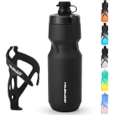 HASAGEI Bicycle Water Bottle Holder with 24 Oz Bottle, Durable Leak-Proof Non-Slip Design, Lightweight & Universal Fit for Mo