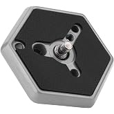 Estink Quick Release Plate, Quick Release Plate Adapter with 1/4" Screw, Hexagonal Mounting Plate for 3038 3039 3047 3055 3055S 3063 Camera Accessories