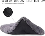 Jaspuriea Large Dog Bed 105x70x10 cm Calming Plush Crate Mattress Dark Grey view 4