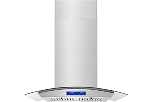 JOEAONZ Island Range Hood 30 Inch 700 CFM Ceiling Mount Stainless Steel Kitchen Vent Hood, Touch Screen Control Kitchen Exhau