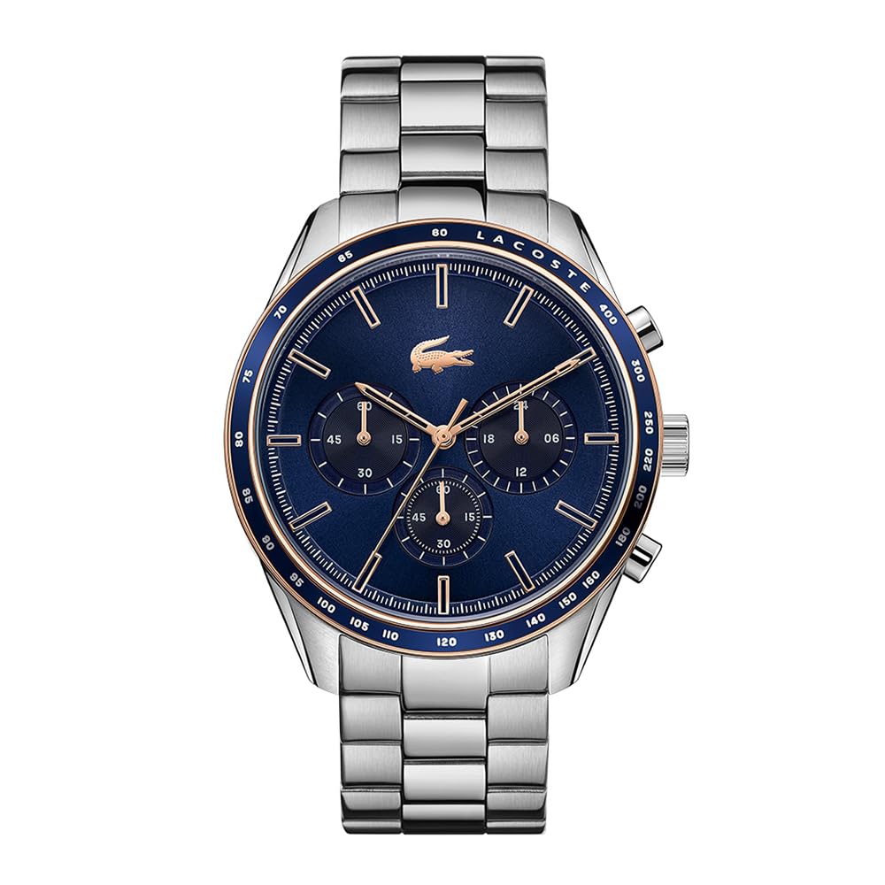 Lacoste Chronograph Quartz Watch BOSTON Collection for Men with Leather or Stainless Steel bracelet in Link or Mesh