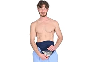 wearwan Ostomy Belt | Leak & Odor Protection | Abdomen Ostomy Bag Covers for Men and Women | Sports and Daily Life | Size L, Dark Blue