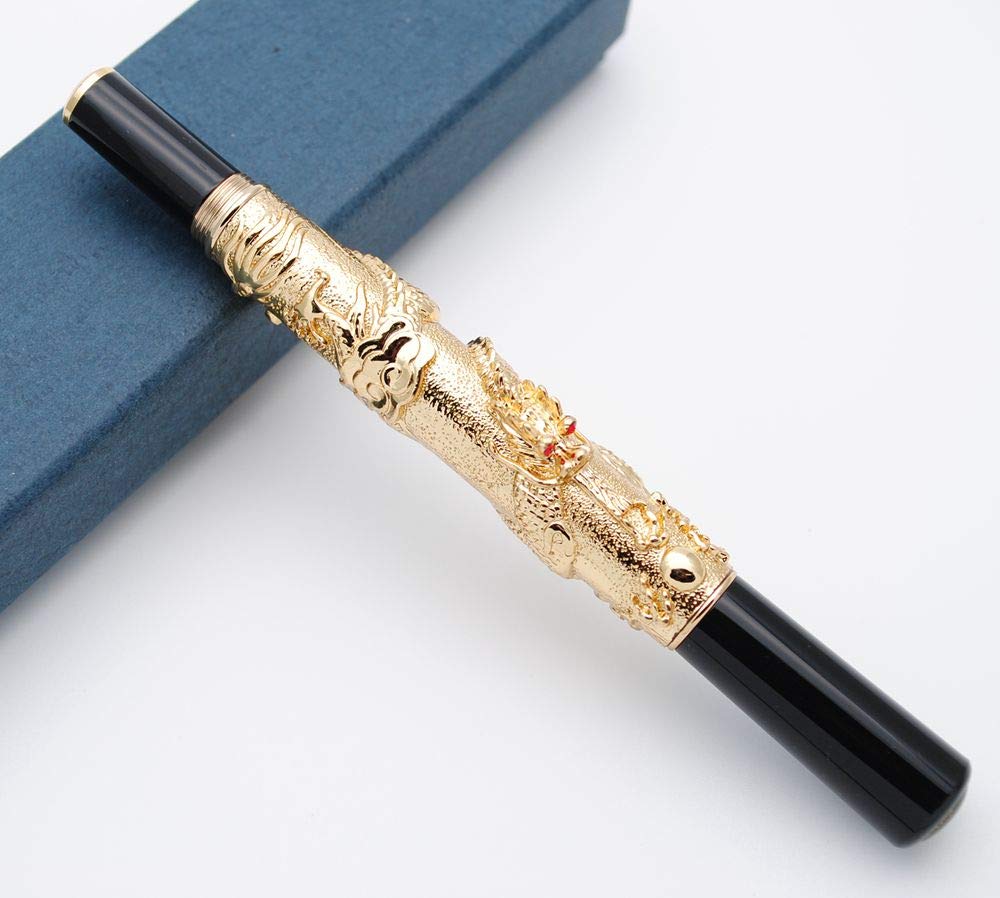 JINHAO Chinese Dragon Rollerball Pen (Golden)