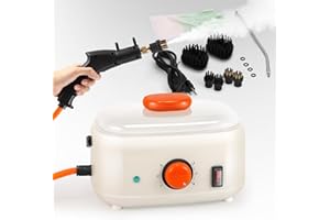 Hapyvergo High Pressure 1600W Handheld Steam Cleaner 1.5L Portable Steamer for Cleaning Grout Tile, Ready in 15s High Heat to 230℉, Steamer Cleaning Machine for Home Use Car Auto Kitchen Bathroom