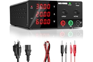 NICE-POWER DC Power Supply Variable, 0-30V 0-20A 600W High Power Bench Power Supply with Encoder Knob & Output Switch, Benchtop Adjustable Switching Regulated Power Supplies for Repair/Test