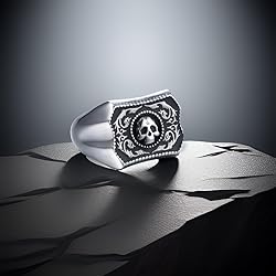 ELFASIO Vintage Ring Stainless Steel Gothic Skull