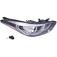 SBPKMARSCT Front Headlights Assembly Right Side for 2014-2016 Hyundai Elantra w/LED DRL Projector Passenger Head Lights Direct Replacement Headlamps Assy Set (Right Passenger Side)