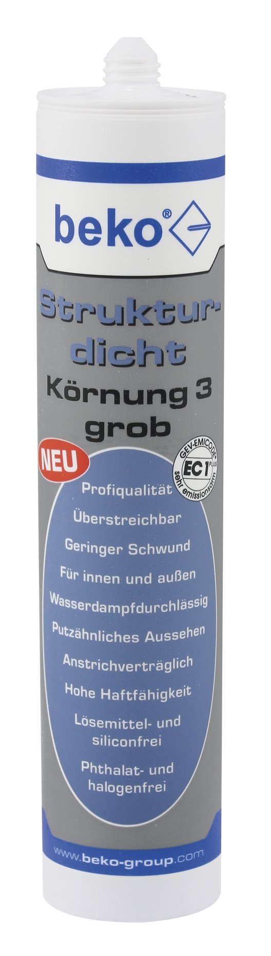 Beko 230333 Structure-Tight Acrylic White Textured 310 ml Grain 3 Coarse