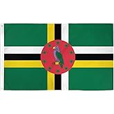 AZ FLAG - Dominica Flag - 3x5 Ft - Light Polyester Dominican Banner with Two Brass Eyelets - Fade Resistant - Vivid Colors - 3' x 5' Feet - 150x90 Cm