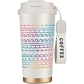 Funny Hidden Message Coffee Mug, 18 oz Insulated Mug, F This S Coffee Cup, Gift for Coworkers & Work Besties, Coffee Lover Gift for Friends - Family Prank Gag Christmas White Elephant Gifts for Adults