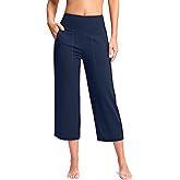 G Gradual Women's Capri Pants with Pockets High Waist Yoga Pants Wide Leg Workout Summer Pants for Casual, Travel, Exercise